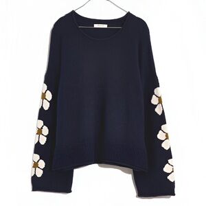 Madewell Belmore Floral-Sleeve Pullover